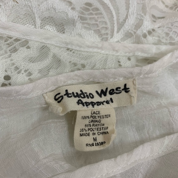 Studio West Apparel lace overlay Tunic tank , size M - Picture 5 of 5